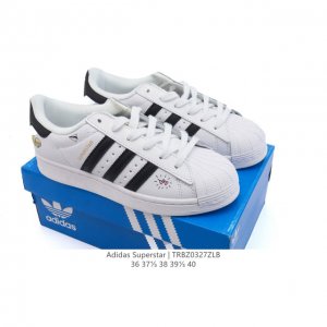 140 阿迪达斯 Adidas Superstar 三叶草2025年新款鞋子 蛇年新款经典贝壳头系列 新款休闲板鞋潮流女士运动鞋 。鞋面柔软皮革材质 标志性的贝
