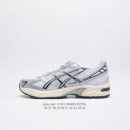 Asics 亚瑟士 新款情侣健步减震复古鞋gel-1130 男女时尚透气运动潮流耐磨休闲鞋 选用网眼与皮革相接，复古而富有层次感。网布搭配银色金属感线条，虎爪 - 点击图像关闭