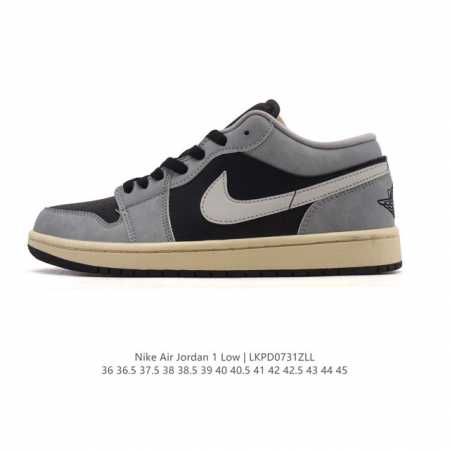 真标 耐克 乔丹Air Jordan 1 Low Aj1 乔1 乔丹1代Aj1 低帮复古文化休闲运动篮球鞋。从1985 年面世的元年款汲取设计灵感，采用简洁大方 - 点击图像关闭