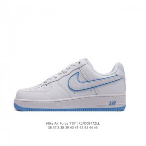 耐克 Nike Air Force 1 '07 Low 空军一号含气垫 低帮百搭厚底增高休闲运动板鞋。柔软、弹性十足的缓震性能和出色的中底设计，横跨复古与现代的