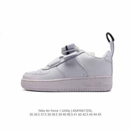 耐克nike Air Force 1 Utility Qs 空军一号 军事机能低帮运动休闲板鞋， 正确强夜光大底 荔枝纹鞋面纹路。 货号：Ao1531 尺码: - 点击图像关闭