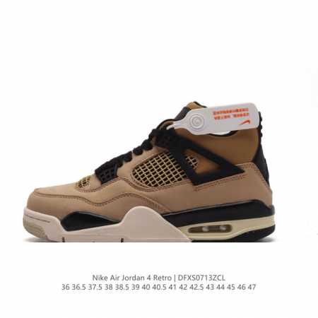 头层皮 耐克 Nike Air Jordan 4 Retro Og迈克尔 乔丹aj4代乔4 中帮复古休闲运动文化篮球鞋。秉承轻量化的速度型篮球鞋设计思想完成设计 - 点击图像关闭