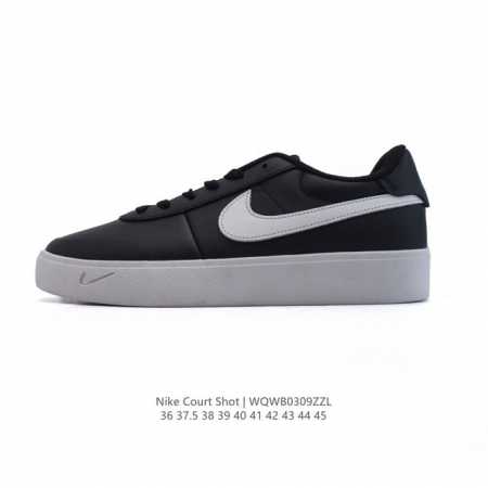 新品 耐克 Nike Court Shot 男女子运动鞋春季透气轻便经典白昼 潮流 嘻哈 百搭 防滑 低帮 板鞋 Fq8146#拒绝沉闷黑白 质感满满的皮革鞋面 - 点击图像关闭
