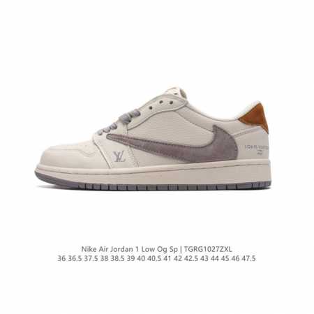 真标 耐克 Nike Air Jordan 1 Low OG SP Military Blue AJ1乔1 倒勾低帮篮球鞋 路易威登联名 AJ1 乔丹1代 aj - 点击图像关闭