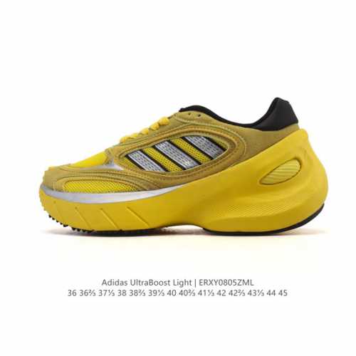 新品公司级 阿迪达斯 Adidas Adizero Goukana 时尚舒适 低帮 生活休闲鞋 男女同款运动跑步鞋 厚底增高老爹鞋 奢华与性能兼具！Adidas