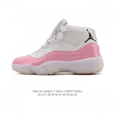 耐克乔丹11代 Nike Air Jordan 11 Retro 复刻男女运动鞋 Aj11代经典设计，深受球员与球迷喜爱。Jordan 乔丹 采用漆皮牛培革鞋面