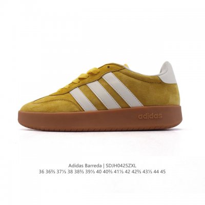 公司级 阿迪达斯 Adidas Barreda 考拉派对 复古休闲 清新 舒适百搭 德训鞋 T字头 防滑耐磨 低帮 板鞋 男女同款运动鞋。鞋头加宽设计提升了穿着
