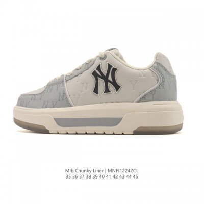 Mlb Chunky Liner Mid人气单品学长鞋系列轻量增高厚底百搭休闲运动板鞋轻便胶鞋 高级街头休閒品牌鞋。Mlb Chunky Liner 学长鞋是从