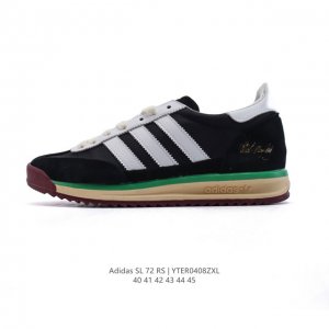 阿迪达斯Adidas Sl 72 Shoes 经典复古薄底运动鞋T头鞋 三叶草复古休闲跑步鞋休闲运动鞋 这款经典运动鞋携复古型格，来访你的活力日常 采用舒爽织物
