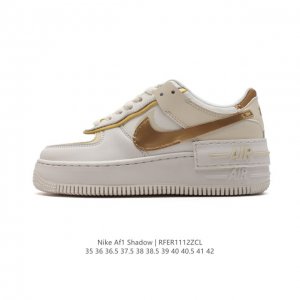 公司级 Nike 耐克低帮板鞋 空军一号 Af1马卡龙 Af1厚底增高百搭运动板鞋 Nike Air Force 1 “Shadow” 造型设计上与 Sacai
