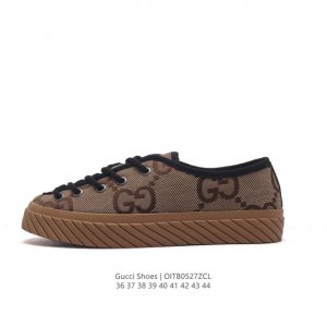 Gucci 古奇 小白鞋 古驰奢侈品男运动鞋休闲鞋子 Gucci Tennis 1977老花帆布鞋，经典耐穿复古感满满的gucci老花帆布鞋老花满印板鞋 红绿
