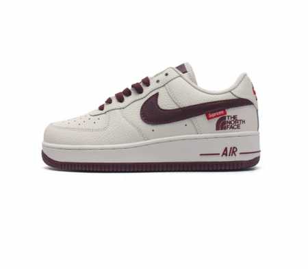 耐克 Nike Air Force 7 X Supreme X The North Face Sup 北面 三方联名空军一号低帮厚底增高百搭运动板鞋 原楦头原纸 - 点击图像关闭