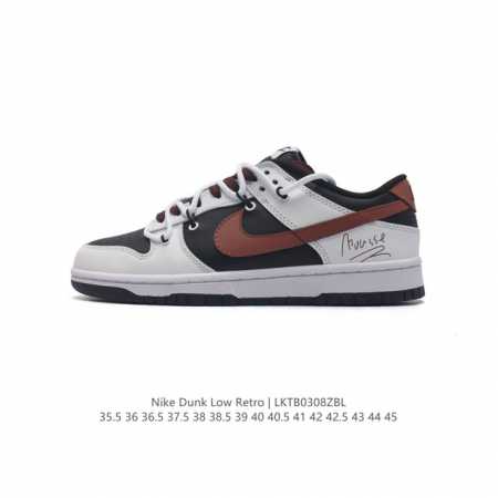 耐克 Nike Dunk Low 运动鞋复古解构绑带板鞋 作为 80 年代经典篮球鞋款，起初专为硬木球场打造，后来成为席卷街头的时尚标杆，现以经典细节和复古篮球 - 点击图像关闭