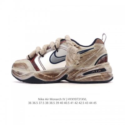 公司级 耐克 Nike Air Monarch Iv男女子训练鞋厚底老爹鞋休闲复古运动鞋 解构绑带 双鞋带。Nike Air Monarch Iv 运动鞋为你打