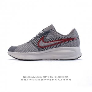 公司级 耐克 Nike Reactx Infinity Run 4瑞亚机能风疾速系列越野缓震休闲运动鞋 公路跑步鞋带气垫厚底增高运动鞋。加宽前足设计和加厚泡绵层