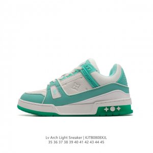 路易威登louis Vuitton Arch Light Sneakers Lv真皮拼色减震网面运动弓型舞蹈复古老爹运动鞋。原装配件5D效果礼盒及全套原装配件包