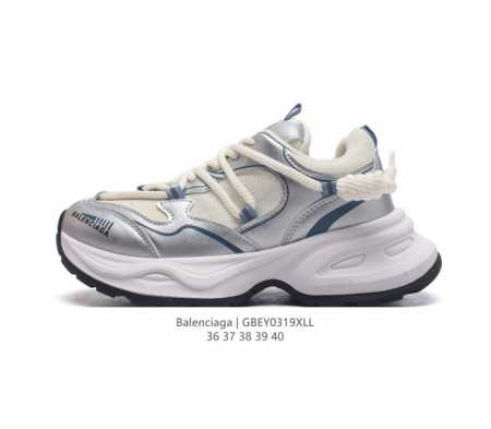 潮奢 巴黎世家 Balenciaga 女士厚底增高板鞋老爹鞋运动鞋 Balenciaga 最新爆款低帮系带休闲运动板鞋 专柜同步上架香港 美国 巴黎各大时尚博主 - 点击图像关闭