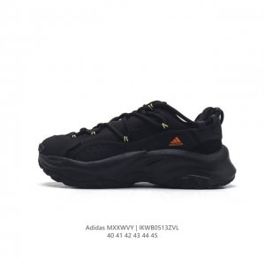 阿迪达斯 Adidas 新款跑步鞋maxxwavy男子 舒适回弹耐磨超轻支撑运动鞋 解构绑带 双鞋带 缓震训练耐磨跑步鞋厚底增高老爹鞋。 类型：男鞋 货号：Hq