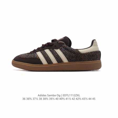 阿迪达斯 德训鞋 Adidas Originals Samba Og Shoes 经典运动鞋小白鞋 T头鞋 男女板鞋 彰显休闲摩登风情的时尚经典鞋。它诞生于50 - 点击图像关闭