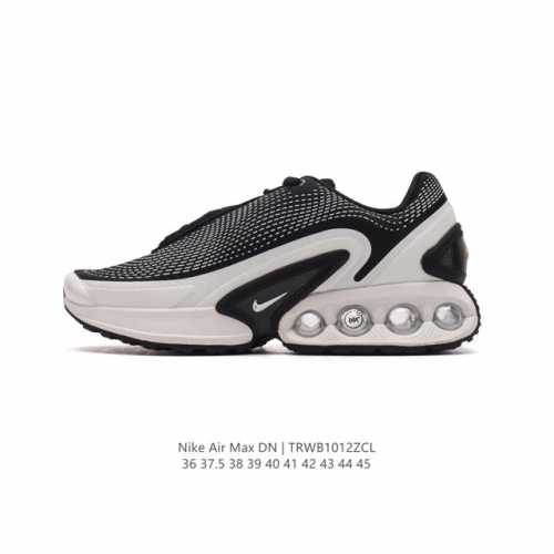全新nike Air Max Dn 运动鞋 时尚跑步鞋，豆荚造型气垫吸睛！鞋面采用织物材质打造，提供舒适的穿着体验。这款鞋不仅具有时尚的外观，还融合了许多经典的