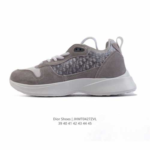 公司级 Dior 迪奥 高奢品牌 彰显高级气质 Dior 运动鞋低帮系列复古休闲鞋时尚慢跑鞋厚底老爹鞋圆头系带 运动跑鞋 生活休闲鞋 男款 时髦单品 时尚百搭