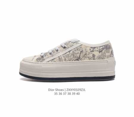 迪奥dior 女士小白鞋厚底增高百搭板鞋 全新系列迪奥20S春季走秀爆款全网力推单品全网热销中diorlogo3D帆布 Christiandiorj Adior - 点击图像关闭