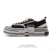 公司级 吴建豪个人新锐品牌Xvessel G.O.P Mule Slip On 重工解构厚底软木运动鞋 百搭乞丐风增高帆布面板鞋休闲男女鞋 包头运动拖鞋，古法手