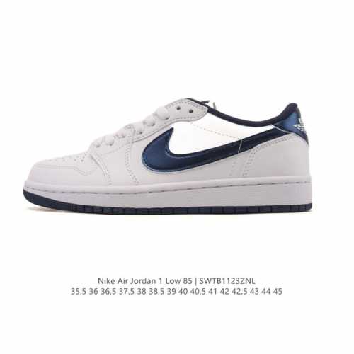 公司级 真标 耐克 乔丹Air Jordan 1 Low Aj1 乔1 乔丹1代Aj1 低帮复古文化休闲运动篮球鞋。该鞋款从 1985 年元年款汲取设计灵感，焕