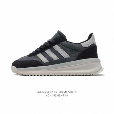 阿迪达斯Adidas Sl 72 Shoes 经典复古薄底运动鞋 T头鞋 三叶草复古休闲跑步鞋休闲运动鞋 这款经典运动鞋携复古型格，来访你的活力日常 采用舒爽帆 - 点击图像关闭