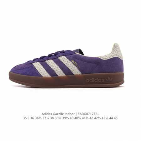公司级 阿迪达斯 Adidas Originals Gazelle Indoor复古三叶草防滑透明橡胶板鞋经典运动鞋。这款经典鞋,忠于原版设计,缀撞色三条纹和鞋 - 点击图像关闭