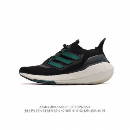 阿迪达斯 爆米花 男女鞋 Adidas Ultraboost 21低帮畅跑缓震回弹跑步运动鞋，Ultraboost 21以全新的外观示人。此次采用全新编制纹理的 - 点击图像关闭