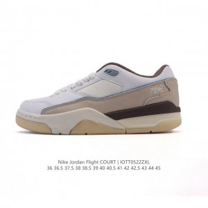 耐克 Nike 乔丹 Jordan Flight Court 时尚休闲 防滑耐磨 低帮运动鞋 复古篮球鞋 男女同款 Jordan 新鞋型 又来了 新配色曝光 滑