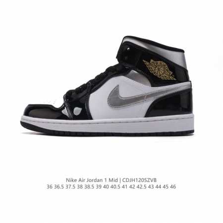 耐克 Nike Air Jordan 1 Mid 男女子篮球鞋时尚轻盈板鞋aj1乔1运动鞋 乔丹一代 高帮复古休闲篮球鞋 。Air Jordan 1 Mid 搭 - 点击图像关闭