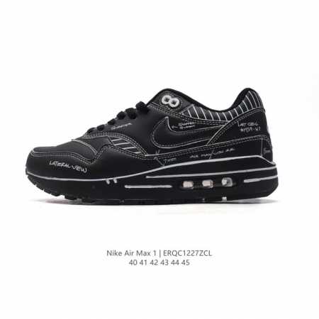真标 耐克 Nike Air Max 1 男子运动鞋 从法国建筑中汲取设计灵感，兼具运动风范和时尚格调，是此系列起初搭载 Air 的鞋款。疾速外观、经典缓震配置 - 点击图像关闭