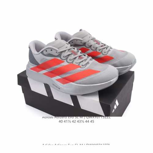 阿迪达斯 Adidas Adizero Evo Sl 运动舒适防滑耐磨 低帮跑步鞋 阿迪达斯革新力作 破纪录轻跑鞋 Adizero Adios Pro Evo