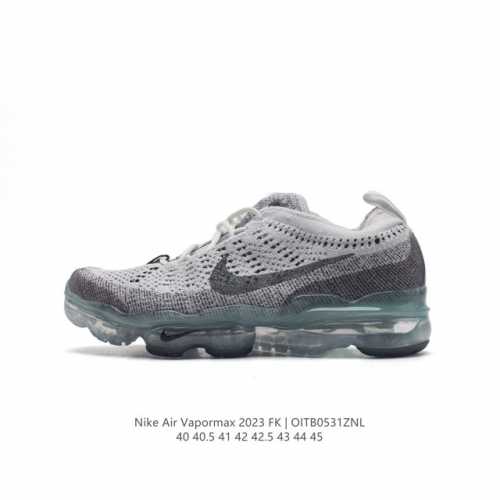 耐克 男鞋 Nike Air Vapormax2023 Fk Flyknit 运动鞋全掌长气垫 缓震跑步鞋 打孔鞋垫透气出众 可抽出来详细查看 。弹性 Flyk