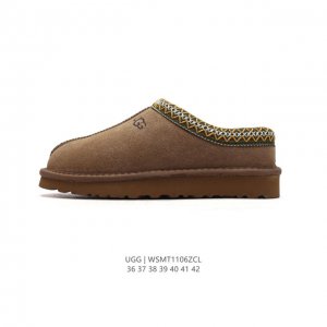 UGG 棉拖 雪地靴 俏皮可爱的百变造型， 美国轻奢品牌UGG 平底系列冬季雪地休闲保暖家居包头棉拖鞋。官方同步包装 检验标 材料采用原厂防污防水皮料 防滑耐磨