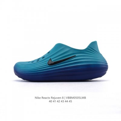 新品 耐克 Nike Reactx Rejuven8 沙滩鞋 柔软回弹耐磨透气凉拖鞋 25夏季新款轻便透气洞洞鞋外穿休闲运动鞋 Hv5060-002 采用质感柔
