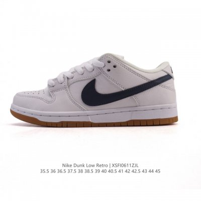 公司级 耐克 Nike Sb Dunk Low Pro 运动鞋复古板鞋 潮滑板鞋。采用柔软皮革鞋面，经久耐穿，塑就如元年款 Dunk 般的复古质感。鞋头透气孔，