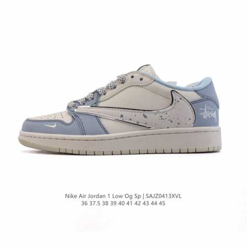 公司级 真标 耐克 Nike Air Jordan 1 Low Og Sp Military Blue Aj1乔1倒勾 2025年新款 蛇年新款 低帮篮球鞋 A