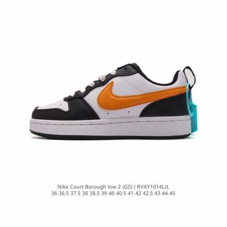 耐克 Nike Court Borough Low 2 Gs 小空军 低帮百搭透气休闲运动板鞋男女鞋。经典耐用的设计，兼顾舒适脚感和出众风范，演绎匠心之作。结构 - 点击图像关闭