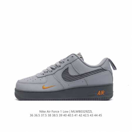 耐克nike Air Force 1 Low 空军一号 Af1 低帮百搭厚底增高休闲运动板鞋。柔软、弹性十足的缓震性能和出色的中底设计，横跨复古与现代的外型结合 - 点击图像关闭