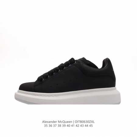 Alexander McQueen 亚历山大麦昆 松糕鞋厚底增高鞋，进口丝绸亚光皮面 水染羊皮内里 牛皮垫脚 回弹度到位 码数：35-45 编码：OITB063 - 点击图像关闭
