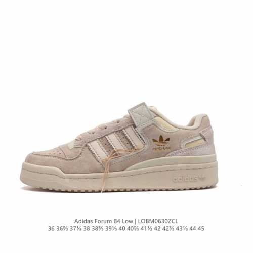 ADIDAS 阿迪达斯 FORUM 84 LOW SHOES 饰有摩登细节的Forum 经典板鞋运动鞋休闲篮球运动板鞋。当adidas Forum篮球鞋初次登上