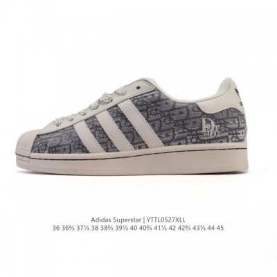 公司级 阿迪达斯 Adidas Superstar 2025年新款鞋子 蛇年新款 Gucci联名 经典贝壳头系列 新款休闲板鞋潮流男女士运动鞋 鞋面帆布织物拼接