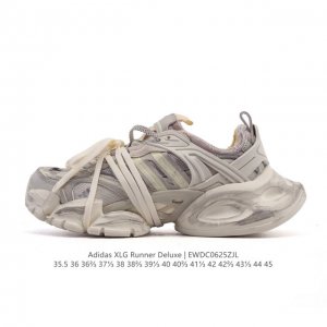 公司级 阿迪达斯Adidas Xlg Runner Deluxe 跑步者豪华版系列低帮厚底增高老爹风复古缓震休闲运动慢跑鞋。男女鞋#原楦原纸版开发版型#采用硬质