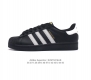 阿迪达斯 Adidas Superstar 三叶草经典贝壳头系列 新款休闲板鞋潮流男女士运动鞋 ，鞋面柔软皮革材质 标志性的贝壳鞋头，锯齿三条纹，简约的线条。就