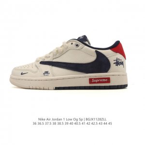 真标 耐克 Nike Air Jordan 1 Low Og Sp Military Blue Aj1乔1倒勾 2025年新款 低帮篮球鞋 Aj1 乔丹1代 A