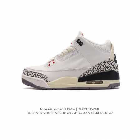 公司级 头层皮 耐克 乔丹 Aj3 耐克 Nike Air Jordan 3 Retro Se 乔3 复刻篮球鞋 乔丹3代 三代 男女子运动鞋，作为 Aj 系列 - 点击图像关闭