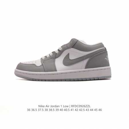 头层皮 耐克 乔丹air Jordan 1 Low Aj1 乔1 乔丹1代aj1 低帮复古文化休闲运动篮球鞋。从1985 年面世的元年款汲取设计灵感，采用简洁大 - 点击图像关闭